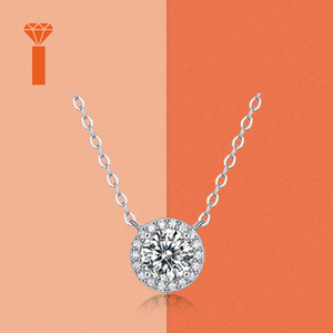 Classica Collana con Pendente in Moissanite da 1, 2 o 3 carati per Donna, in Argento <span class=keywords><strong>Sterling</strong></span> S925 Autentico, Supera il Test del Diamante, Regalo Anniversario - Product Image 3