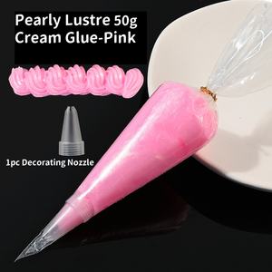 Adhesivo metálico de pegamento en crema con brillo nacarado de 50g para fundas de teléfono DIY, espejos, marcos de fotos, decoración de pinzas para el cabello - Product Image 4