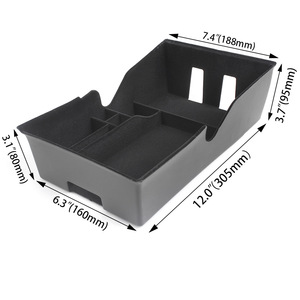 Organisateur de rangement pour console centrale Tesla Model 3, plastique, 4 à 7 compartiments, ajustement télescopique personnalisable - Product Image 4