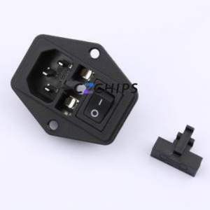 RT-C14B-H1+SS11-1BB AC Power Connector Through hole Component (THT) Connector IEC 320-C14 1 3 Panel Mount - Product Image 1