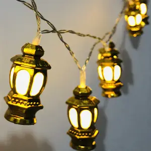 3aa baterai Ramadan Lebaran lampu tali dekorasi Mubarak 20 LED lentera tali lampu untuk ruangan Muslim Islami dekoratif