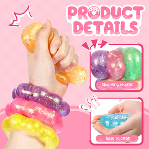Jouets anti-stress en forme de donut, bracelet sensoriel souple en forme de fleur, cadeau de fête pour enfants et adultes - Product Image 4