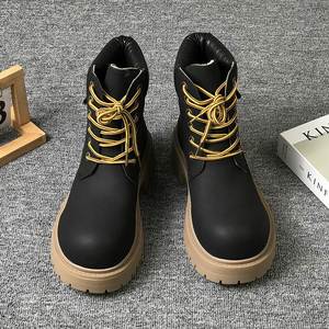 New Autumn & Winter Arrival Men's Casual British-style Platform Elevator Chunky-toe Shoes Outdoor Desert <b>Work</b> <b>Boots</b> Casual <b>Boots</b> - Product Image 2