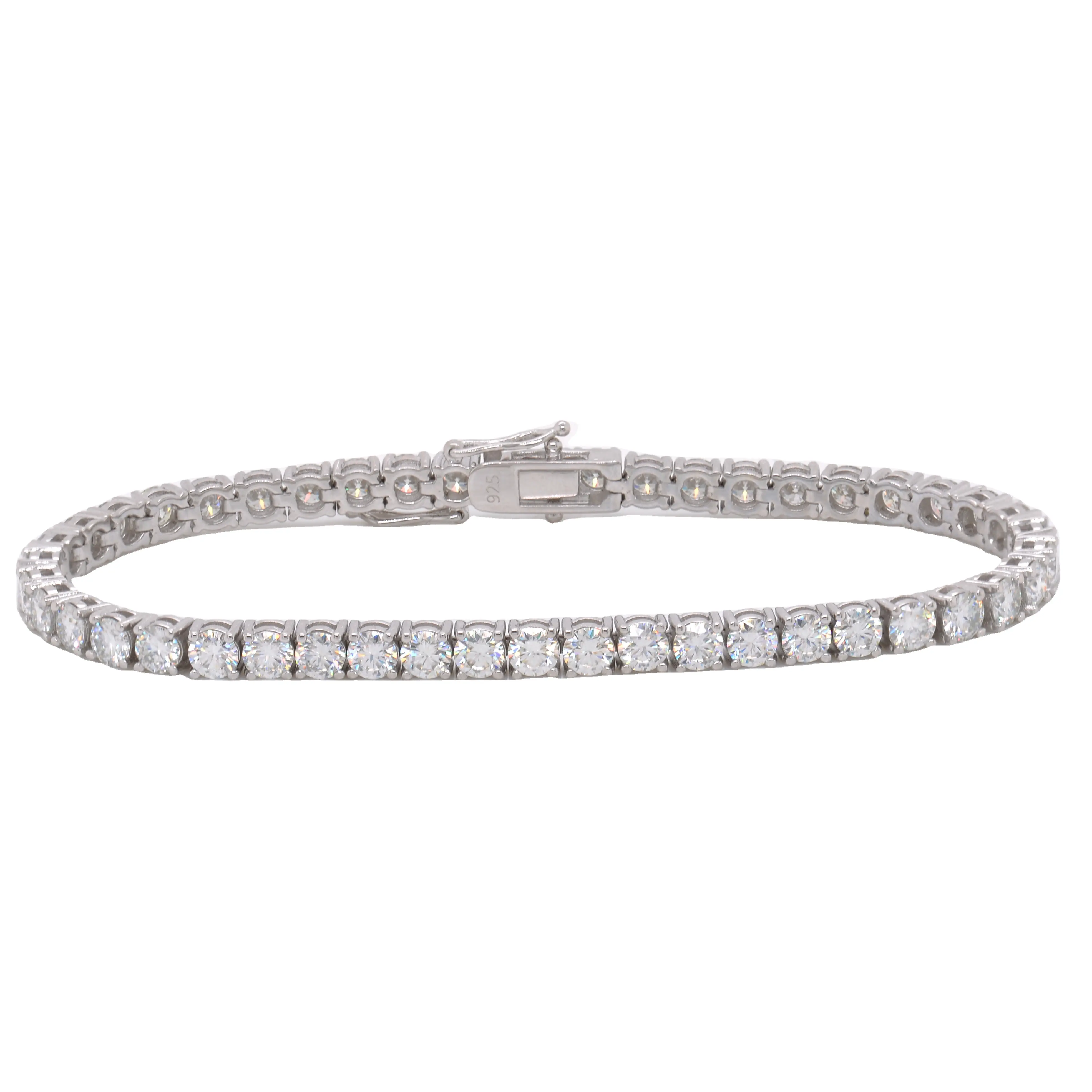 Moissanite Tennis Simple 925 HipHop Silver Tennis Bracelet Moissanite Tennis Bracelet 925 Silver