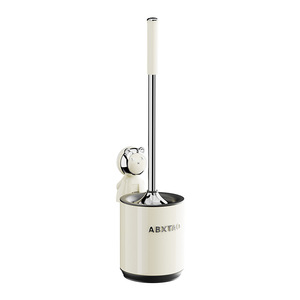 Abxtao Toilet <b>Brush</b> Holder With Suction Cup Wall Mounted Space Saving Black - Product Image 5