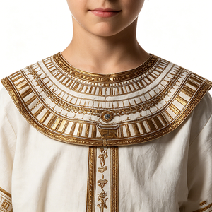 Disfraz de Rey Egipcio para Niños, Túnica Blanca de Poliéster para Mardi Gras, Fiestas, Actuaciones, TV y Cine - Product Image 5