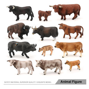 Figurines d'animaux en PVC solide en gros, modèle de statue de simulation, jouets de <span class=keywords><strong>vache</strong></span>, figurines d'animaux, jouets - Product Image 1