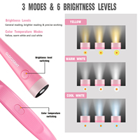 Glocusent FCC Certification CE RoHS Portable Type-C Rechargeable 80hrs Temps d'éclairage Flexible Led Cou Lecture Livre Lumière
