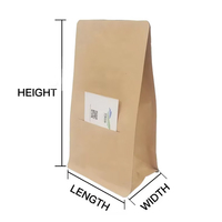 Sachet d'emballage de café personnalisé en papier kraft imprimé avec fente pour carte et fermeture éclair refermable