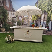 Chariot à bonbons personnalisé, chariot mobile pour glaces, chariot en métal pour la vente de glaces en rue