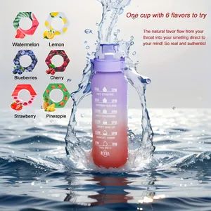 Flavored Water Bottle With Flavour Pods Air Water Up Scent Fruit Flavor Bottle Frosted Air Starter Up Set Water Cup For Fitness