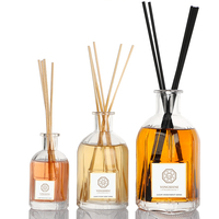 Diffuseur de roseaux de parfum de maison vide de luxe en forme d'octogone de 100ml 250ml 500ml avec capuchon