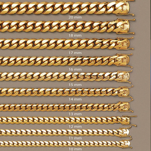 ราคาขายส่ง สร้อยคอชุบทอง 18k แบบกำหนดเอง สร้อยเงินแท้ 925 แบบ Cuban Link  เครื่องประดับฮิปฮอป สร้อยคอแบบ Miami Cuban ขนาด 7 มม. - Product Image 6