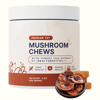 OEM ODM Marque Privée – Complément Immunitaire et Cognitif pour Chiens et Chats – Extrait de Crinière de Lion et de Queue de Dinde – Friandises à Mâcher Molles Muyue