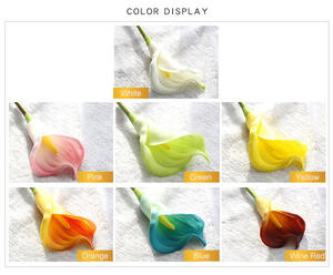 O-X055 Gros commun callalily fleur Longue tige <span class=keywords><strong>Calla</strong></span> Lys Bulbes Vraie Touche Fleurs Artificielles Bundle Doux <span class=keywords><strong>Calla</strong></span> Lily - Product Image 6