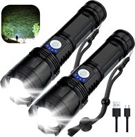Torche tactique puissante étanche à longue portée Super Bright 100000 High Lumens XHP50 led Lampes de poche rechargeables