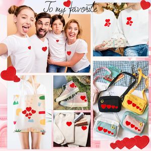 Garment Sew On Mama <b>Clothes</b> Custom Sewing Heat <b>Press</b> Mini T Shirt Embroidered Iron On Heart Patches On Hats - Product Image 3