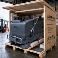 Nettoyeur de sols automatique S1450, machine de nettoyage à batterie, système à double réservoir pour grandes surfaces, idéal pour les usines et les entrepôts