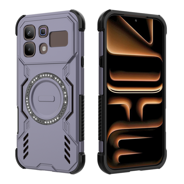Shockproof Hard Protect Phone case for Infinix Note 60 5G/Note 60 Pro 5G with 360 Kickstand Smart Phone case