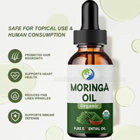 Gouttes d'extrait de plantes de feuilles de molène naturelle de marque privée Ausreson Supplément de feuilles Huile de Moringa pour la croissance des cheveux