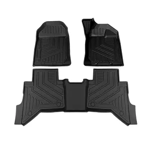 新上市3D TPE DMAX汽车地板垫五十铃D-MAX 2019-2022汽车地板衬垫托盘脚垫深碟RHD汽车配件