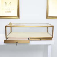 Vitrina de Exhibición con Cerradura Mecánica de Gran Capacidad MASTER, Estructura Resistente de Acero Inoxidable, Juego de Vitrinas para Joyería con Vidrio Templado