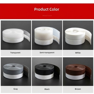 Bande d'étanchéité moderne en silicone pour bas de <span class=keywords><strong>porte</strong></span>, isolation phonique et contre les intempéries pour portes/fenêtres, installation par vis - Product Image 3