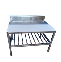 Table en acier inoxydable 304, plateau de travail et tri