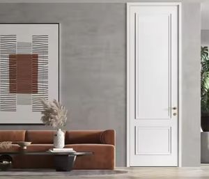 Puerta Interior Corredera Moderna de Madera Maciza, MDF Compuesto, Pintada Manualmente para Sala de Estar, Dormitorio, Hotel, Villa - Product Image 4