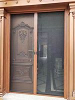 Puerta Mosquitera Retráctil PLFE con Marco de Aluminio, Pantalla Enrollable, Barra Deslizante, Puerta con Pantalla Enrollable