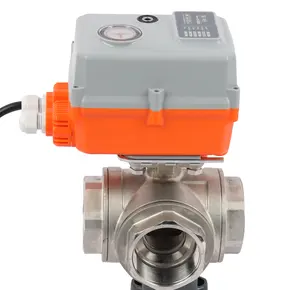3 Way Electric Motorized 3-way Ball Valve Stainless Steel 240v Electric Actuator Ss Water Valve