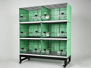 Jaulas Grandes de Metal Verde para Cría de Aves con Bandeja Extraíble, Jaulas Multifuncionales para Mascotas, para Periquitos, Pinzones y Canarios - Product Image 1