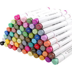 60 цветов маркеры цветные сумки, сумка-60 двухслойный чехол для смартфона с принтом наконечник яркий художественный маркер для рисования с пластиковой Чехол упаковочная коробка