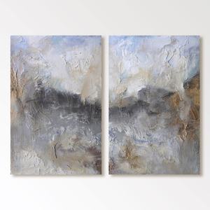 Peinture à l'huile abstraite artisanale, toile non encadrée, art mural pour la décoration de chambre d'hôtel moderne - Product Image 6