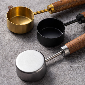 カスタムロゴロングハンドルブラックメタルステンレススチール15ml計量カップスプーン計量スクープコーヒー用 - Product Image 5