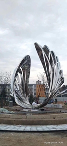 Scultura Moderna di <span class=keywords><strong>Ali</strong></span> d'Angelo in Acciaio Inossidabile con Stampa Serigrafica per Hotel e Parchi - Product Image 4