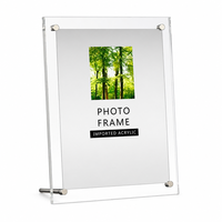Cadre photo en acrylique transparent avec fixation par vis aux quatre coins pour photos, certificats, documents, maison, bureau, tailles personnalisées