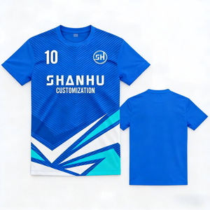 Maillot de football personnalisé pour homme adulte, t-shirt d'équipe de football à manches courtes, respirant, séchage rapide, polyester, uniforme imprimé - Product Image 6