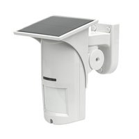 Système d'alarme anti-intrusion solaire sans fil extérieur avec capteur de mouvement PIR IP65, portée de 12 m, compatible application TUYA, sécurité périmétrique numérique