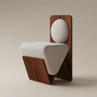 Chaise de salle à manger en bois massif de style nordique moderne avec revêtement en tissu pour hôtel, appartement, villa, restaurant