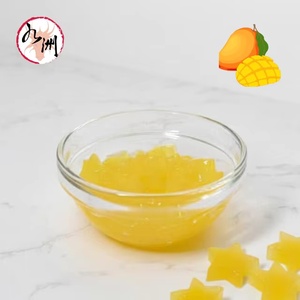 Grape Flavor 3.85kg Coconut Jelly Nata de Coco For Premium Cafes star shaped Craft boba soft texture - Product Image 2