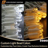 Guirnalda de Luces LED de Alta Calidad Personalizada para Jardín, Bodas y Decoración Navideña, con Control Remoto, Dos Colores, Clasificación IP65, 100 LED