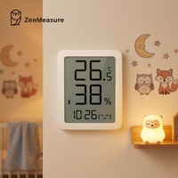 ZenMeasure pour affichage du capteur de température et d'humidité, thermomètre hygromètre d'intérieur, matériau ABS, portable et durable