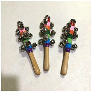ระฆังเขย่ามือเจ็ดสี เครื่องดนตรีออร์ฟ ของเล่นไม้เสริมพัฒนาการสำหรับเด็กเล็ก 10 แท่งระฆัง - Product Image 3