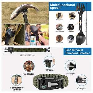 Kit de Supervivencia Profesional, Equipo de Emergencia Táctico con Suministros de Primeros Auxilios para Senderismo, Caza y SOS, GZ RTS, Pedido Mixto al por Mayor - Product Image 3