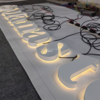 Lettres en acrylique rétroéclairées imperméables de qualité supérieure pour toutes les devantures de magasins, vitrine, enseigne LED personnalisée.