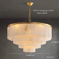 Lustre suspendu de luxe en cuivre massif et pierre, style chinois moderne, LED blanc chaud, intensité variable, 50000 heures, pour salon et salle à manger