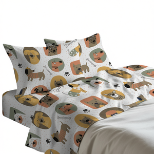 Juego de Sábanas Cani 100% Algodón Alemán Tamaño King con Diseño de Perros - Product Image 3