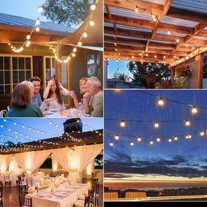 15M/50 LED Lumières G40 Jardin Guirlande Festoon Lumières Étanche Patio Fée Chaîne Pour La Fête De Mariage En Plein Air Décorer - Product Image 5