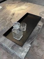 Mesa de Centro Moderna de Diseño Italiano, Cuadrada, Minimalista, de Lujo, con Textura de Mármol, para Villa, de Alta Gama